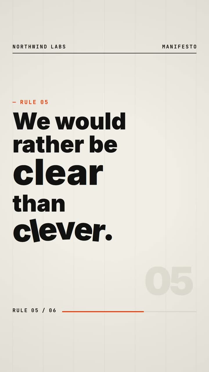 Northwind manifesto — Motion graphics video made with Claude Opus 5.5